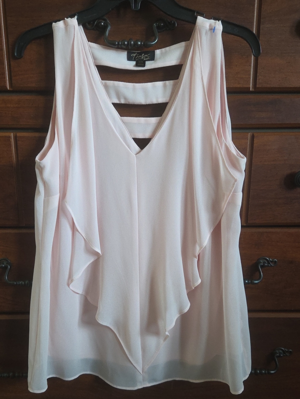 Apt. 9 Light Blush Pink Ruffle V-Neck Camisole